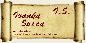 Ivanka Špica vizit kartica